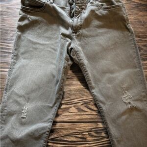Lee Gray Straight Jeans with Distressed Accents size 34 x 30